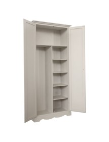 ARMADIO STIPO IN LEGNO AVORIO ARTE POVERA 87x40x192H  vista frontale