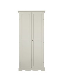 ARMADIO STIPO IN LEGNO AVORIO ARTE POVERA 87x40x192H  vista frontale