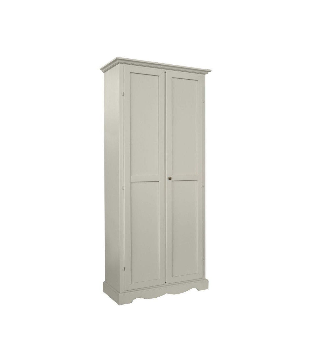 ARMADIO STIPO IN LEGNO AVORIO ARTE POVERA 87x40x192H  vista frontale