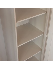 ARMADIO STIPO IN LEGNO AVORIO ANTICATO ARTE POVERA 87x40x192H