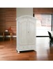 Armadio shabby 2 porte legno bianco anticato 125x61x200 vista frontale