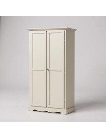 ARMADIO STIPO IN LEGNO AVORIO ARTE POVERA 87x40x192H  vista frontale