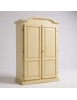 Armadio 2 ante legno shabby avorio anticato 107x55x197H vista frontale