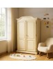 Armadio 2 ante legno shabby avorio anticato 107x55x197H vista frontale