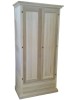 ARMADIO 2 PORTE LEGNO SHABBY BIANCO ANTICATO 90X45X180