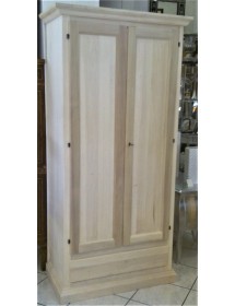 ARMADIO 2 PORTE LEGNO SHABBY BIANCO ANTICATO 90X45X180