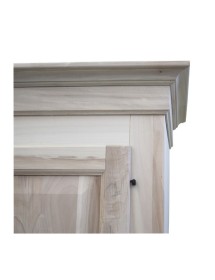 Armadio 1 anta 1 cassetto arte povera legno bianco 96X56X197 vista frontale