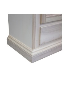 Armadio 1 anta 1 cassetto arte povera legno bianco 96X56X197 vista frontale