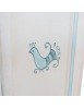 Armadio 2 porte legno shabby bianco anticato filo azzurro pavoncella 125X61X200 VISTA FRONTALE