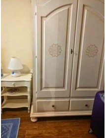 MOBILI 2G - ARMADIO 2 PORTE CLASSICO IN LEGNO BIANCO OPACO 125X61X200