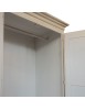 Armadio 2 porte legno shabby avorio anticato 125X61X200 vista frontale