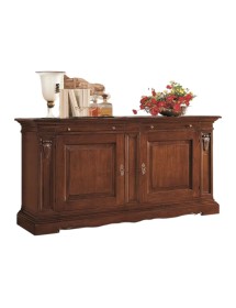 MADIA CREDENZA 2 ANTE IN LEGNO TINTA NOCE L 214xP53xH123