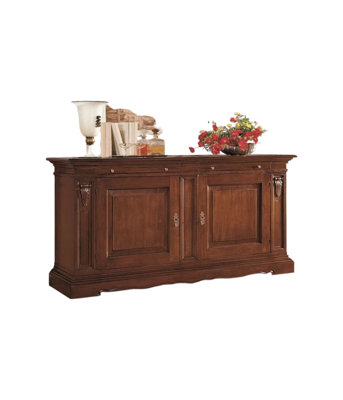 MADIA CREDENZA 2 ANTE IN LEGNO TINTA NOCE L 214xP53xH123