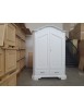 MOBILI 2G - ARMADIO IN LEGNO 2 PORTE SHABBY BIANCO 138X61X200 (471) vista frontale
