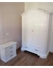 MOBILI 2G - ARMADIO IN LEGNO 2 PORTE SHABBY BIANCO 138X61X200 (471) vista frontale