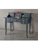 Scrivania 11 cassetti legno shabby grigio 120X57X104 VISTA FRONTALE