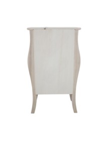 Cassettiera 4 cassetti legno shabby avorio anticato filo oro 62x42x105 vista frontale