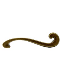 Cassettiera 4 cassetti legno shabby avorio anticato filo oro 62x42x105 vista frontale