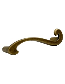 Cassettiera 4 cassetti legno shabby avorio anticato filo oro 62x42x105 vista frontale