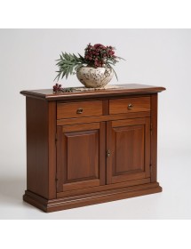 Madia credenza arte povera 2 porte massello tinta noce 109X47X97 vista frontale