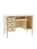 Scrivania porta computer arte povera legno avorio opaco 130x75x81 vista frontale