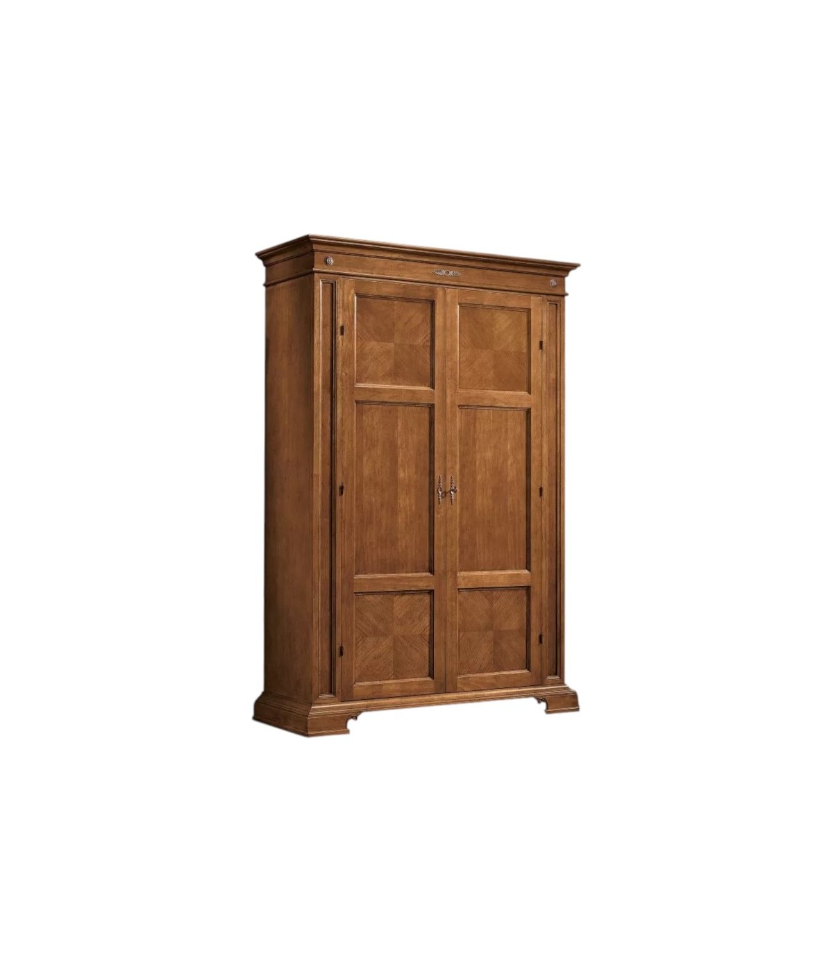 Armadio classico 2 porte 2 cassetti Legno bassano 143x56x210 vista frontale