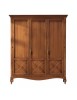 MOBILI 2G - Armadio classico 3 porte intarsiate Legno bassano 190x62x220 vista frontale