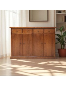 Madia Credenza legno 4 porte 4 cassetti arte povera bassano 160X40X110 VISTA FRONTALE