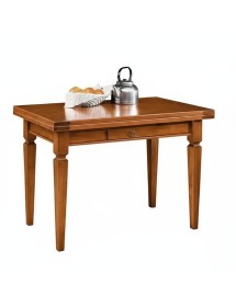 MOBILI 2G - TAVOLO ALLUNGABILE LEGNO MASSELLO L.120 P.70 H.78