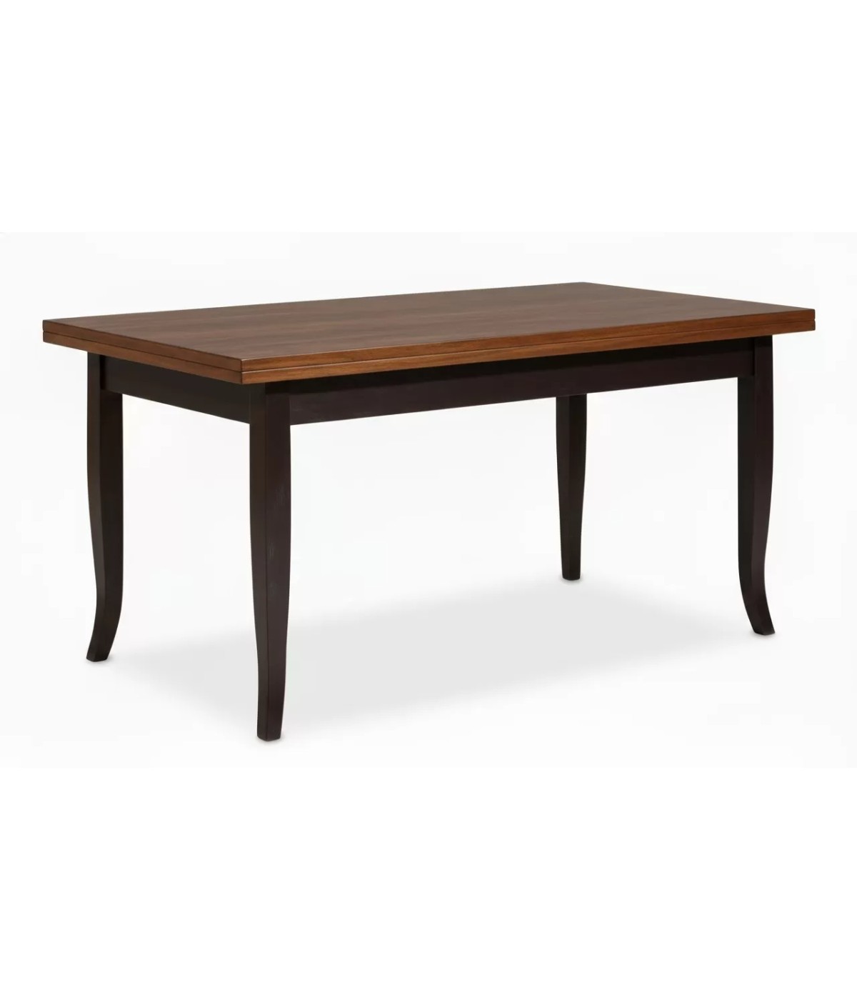 Tavolo allungabile legno shabby nero e noce 120x80 130x85 140x80 160x85