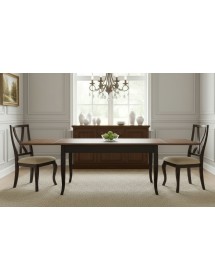 Tavolo allungabile legno shabby nero e noce 120x80 130x85 140x80 160x85