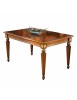 MOBILI 2G - TAVOLO FISSO CLASSICO IN LEGNO FINITURA ELITE' E FOGLIA ORO L.170 P.90 H.79