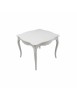 MOBILI 2G - Tavolo quadrato fisso legno bianco shabby 100X100x78 vista frontale