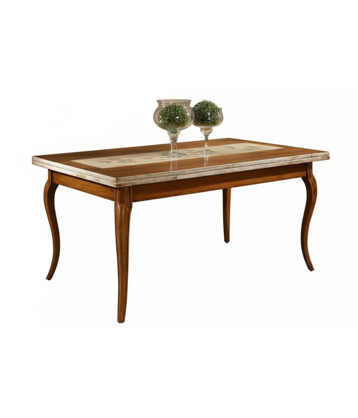 MOBILI 2G - TAVOLO ALLUNGABILE 160X85 LACCATO DIPINTO/BASSANO vista laterale