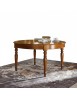 MOBILI 2G - Tavolo rotondo allungabile legno massello bassano 140x140x78 vista frontale