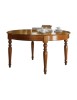 MOBILI 2G - Tavolo rotondo allungabile legno massello bassano 140x140x78 vista frontale
