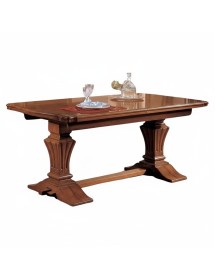 MOBILI 2G - Tavolo rettangolare classico legno Intarsio bassano 180x100x80 vista frontale