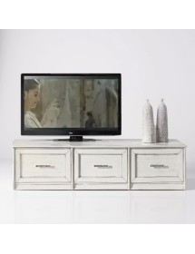 Porta tv 3 cassetti legno massello di frassino vari colori 195x60x48