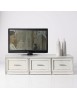 Porta tv 3 cassetti legno massello di frassino vari colori 195x60x48