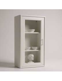 Pensile vetro 1 anta legno massello di frassino vari colori 40x37x100