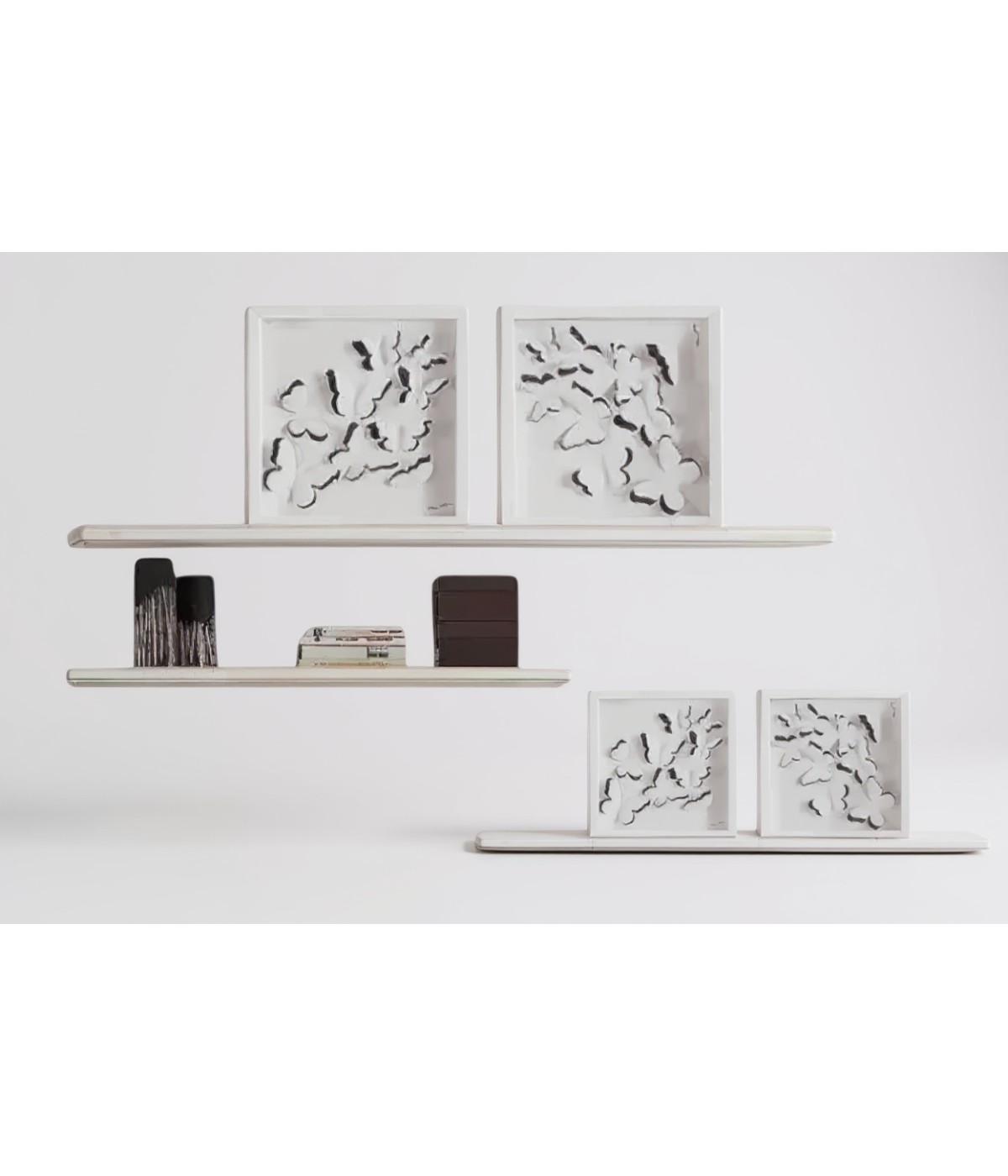 Mensola legno massello di frassino vari colori 80x24x2,5 100x24x2,5 120x24x2,5