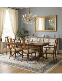 Madia credenza 4 porte legno shabby bianco anticato/naturale 205x45x98