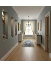 Madia credenza 4 porte legno shabby bianco anticato/naturale 205x45x98