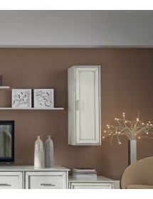 Pensile 1 anta legno massello di frassino vari colori 40x37x120