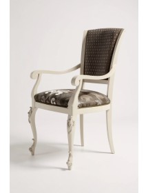 MOBILI 2G - CAPOTAVOLA INTAGLIATO IN LEGNO IMBOTTITO LACCATO BIANCO