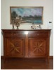 MADIA CREDENZA IN LEGNO MASSELLO 2 PORTE 2 CASSETTI CON INTARSIO L.160 P.55 H.112