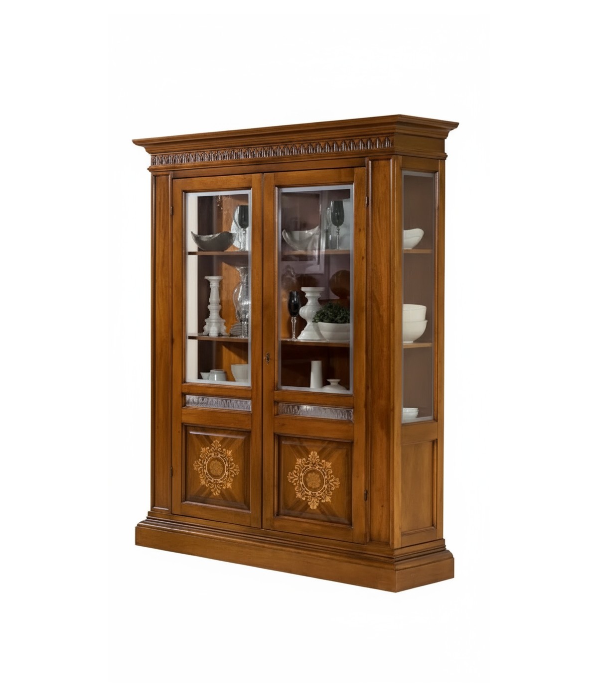 MOBILI 2G - VETRINA ARTE POVERA SOGGIORNO IN LEGNO L.157 x P.49 H.213