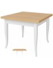 Tavolo quadrato allungabile shabby legno bicolore 80x80 90x90 100x100