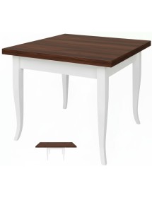 Tavolo quadrato allungabile shabby legno bicolore 80x80 90x90 100x100
