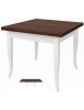 Tavolo quadrato allungabile shabby legno bicolore 80x80 90x90 100x100